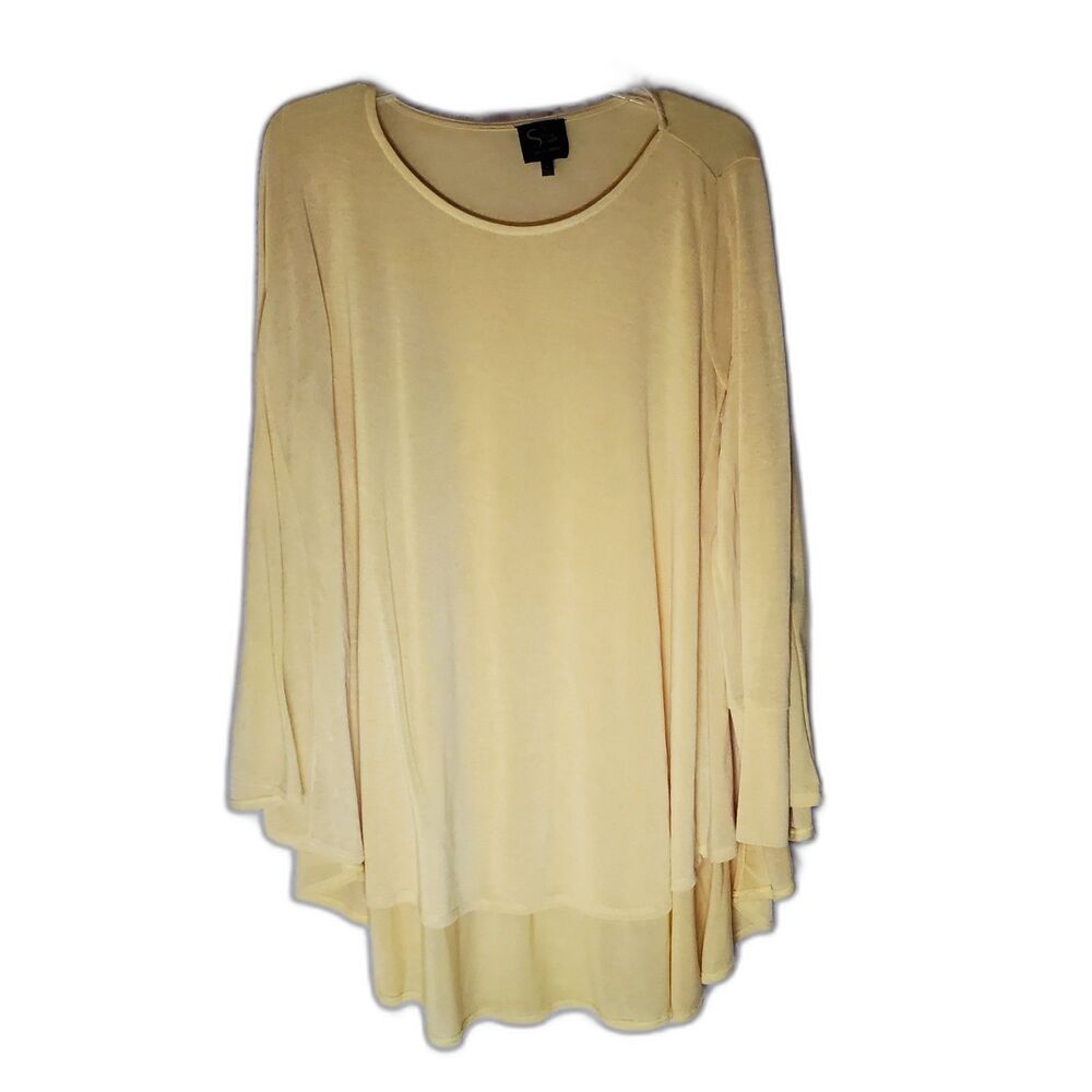 Women's Yellow Summer Top Size L